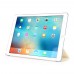iPad Pro 12.9 inch - Shiny Silk Pattern PU Flip Cover Stand Protective Tablet Cover Case Support Sleep Wake Function - Gold